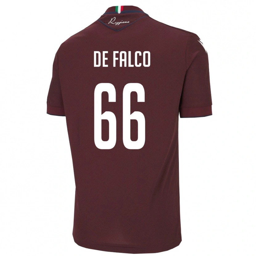 Danxen Dětské Cristian De Falco #66 Vínová Bílá Domů Hráčské Dresy 2025/26 Dres