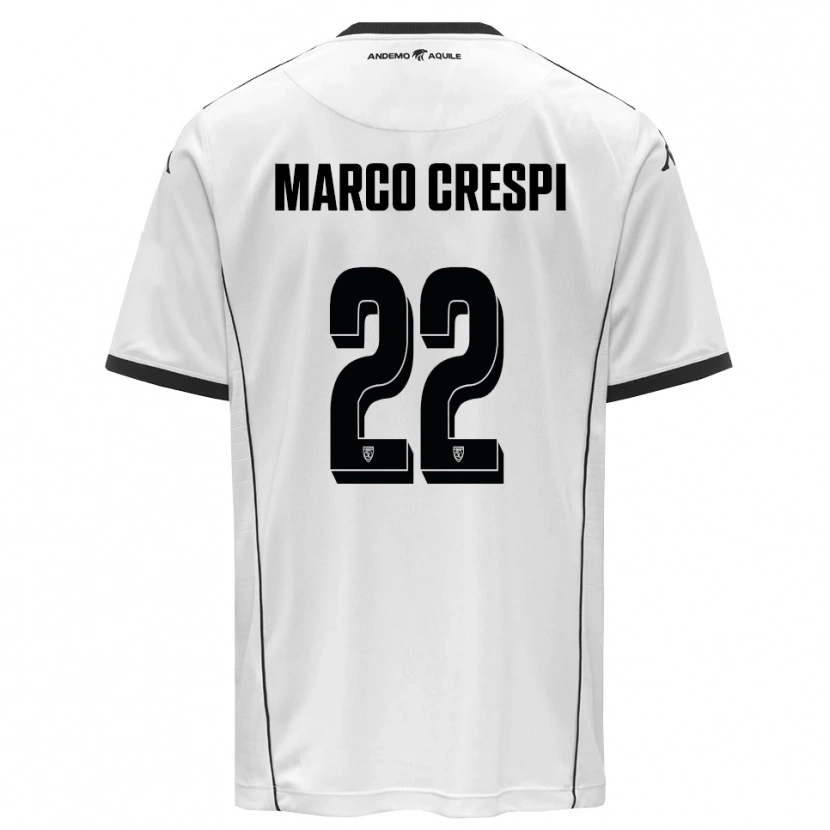 Danxen Dětské Gian Marco Crespi #22 Bíločerná Domů Hráčské Dresy 2025/26 Dres