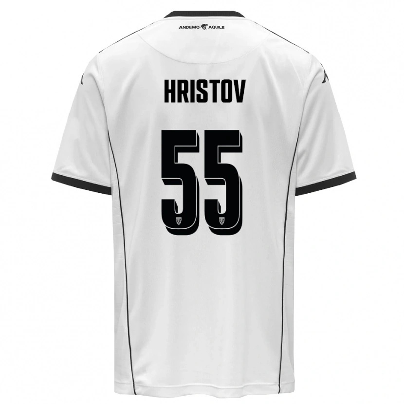 Danxen Dětské Petko Hristov #55 Bíločerná Domů Hráčské Dresy 2025/26 Dres