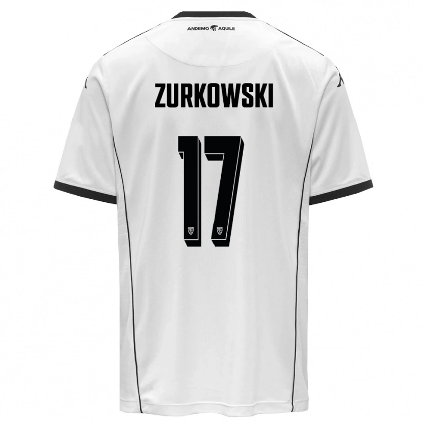Danxen Dětské Szymon Żurkowski #17 Bíločerná Domů Hráčské Dresy 2025/26 Dres