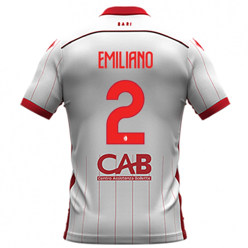 Danxen Dětské Gianmarco Emiliano #2 Bíločervená Domů Hráčské Dresy 2025/26 Dres