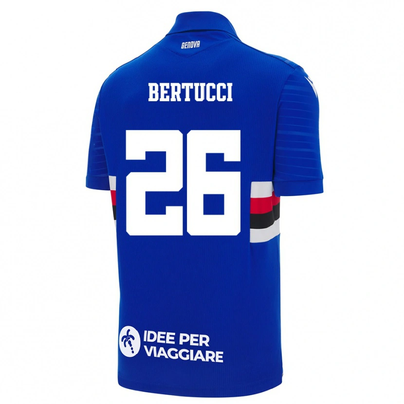 Danxen Dětské Sofia Bertucci #26 Modrobílá Domů Hráčské Dresy 2025/26 Dres
