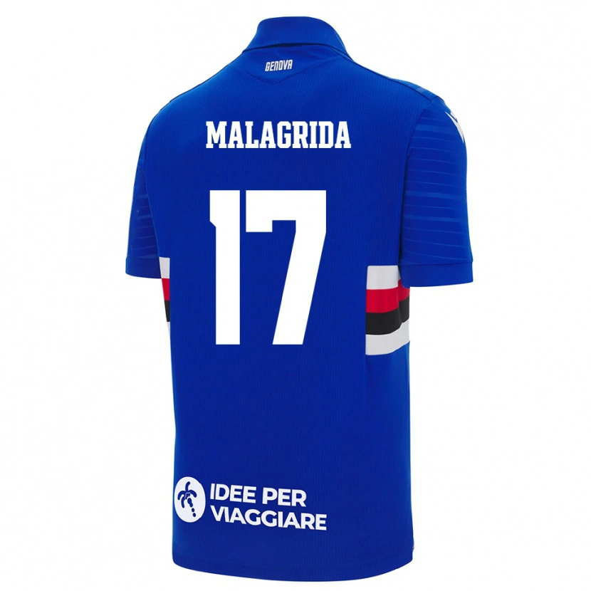 Danxen Dětské Lorenzo Malagrida #17 Modrobílá Domů Hráčské Dresy 2025/26 Dres