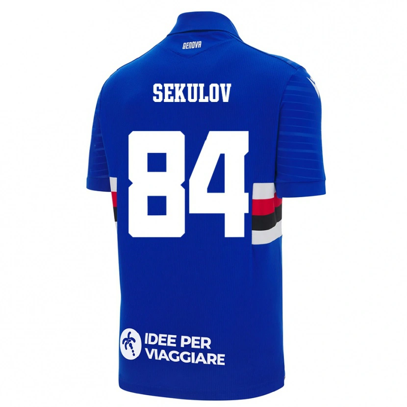 Danxen Dětské Nikola Sekulov #84 Modrobílá Domů Hráčské Dresy 2025/26 Dres