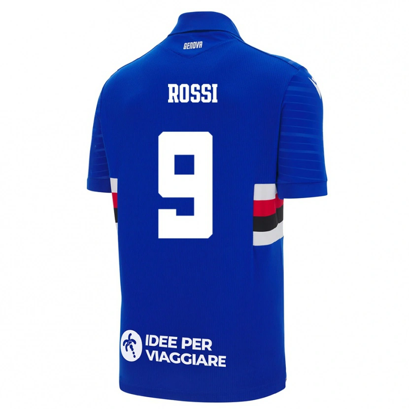 Danxen Dětské Allegra Rossi #9 Modrobílá Domů Hráčské Dresy 2025/26 Dres