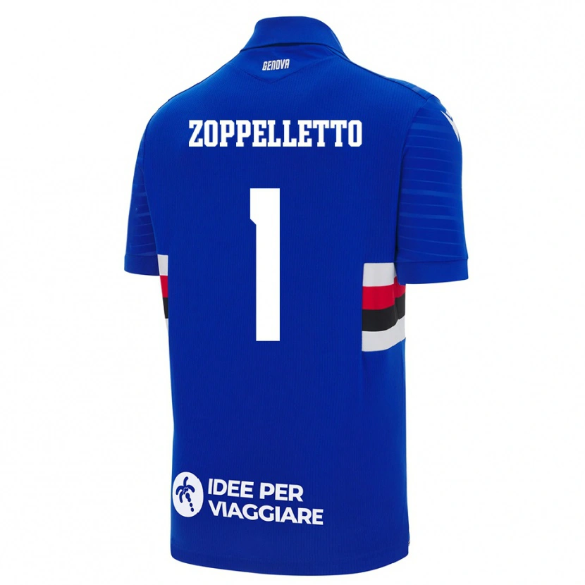 Danxen Dětské David Zoppelletto #1 Modrobílá Domů Hráčské Dresy 2025/26 Dres