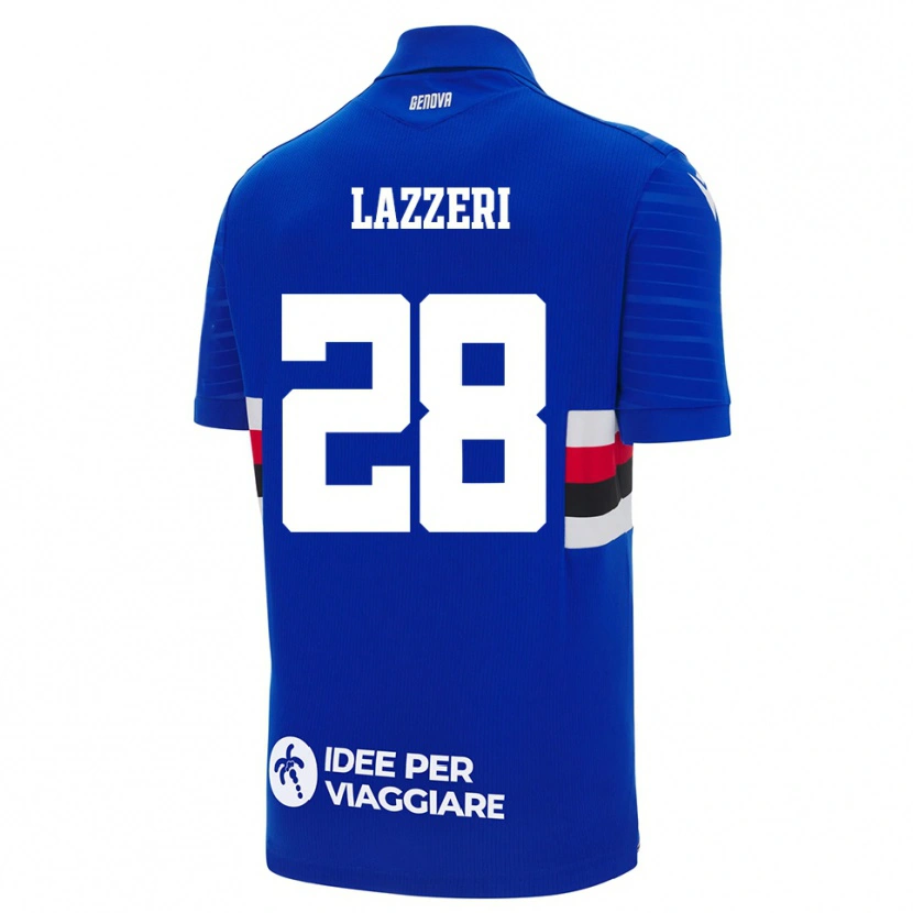 Danxen Dětské Nicole Lazzeri #28 Modrobílá Domů Hráčské Dresy 2025/26 Dres