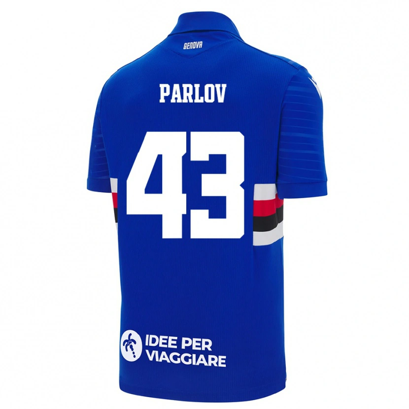Danxen Dětské Benjamin Parlov #43 Modrobílá Domů Hráčské Dresy 2025/26 Dres