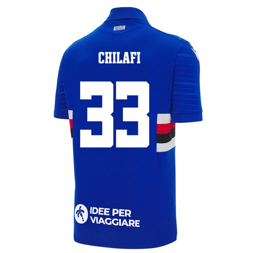 Danxen Dětské Ardijan Chilafi #33 Modrobílá Domů Hráčské Dresy 2025/26 Dres