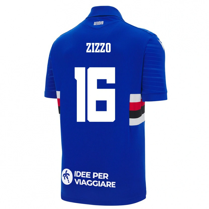 Danxen Dětské Vincenzo Zizzo #16 Modrobílá Domů Hráčské Dresy 2025/26 Dres