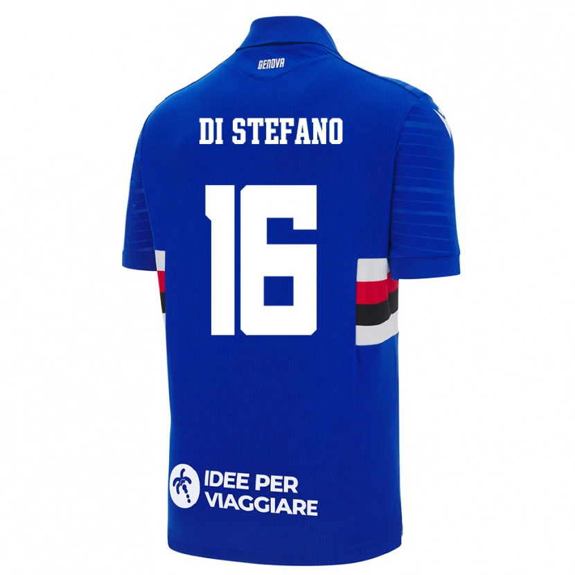 Danxen Dětské Lorenzo Di Stefano #16 Modrobílá Domů Hráčské Dresy 2025/26 Dres