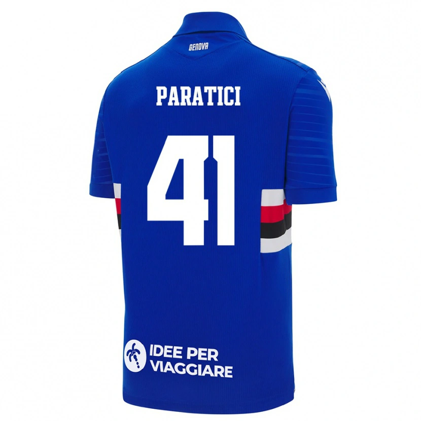 Danxen Dětské Lorenzo Paratici #41 Modrobílá Domů Hráčské Dresy 2025/26 Dres