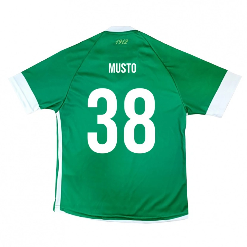 Danxen Dětské Mattia Musto #38 Zeleno-Bílá Domů Hráčské Dresy 2025/26 Dres