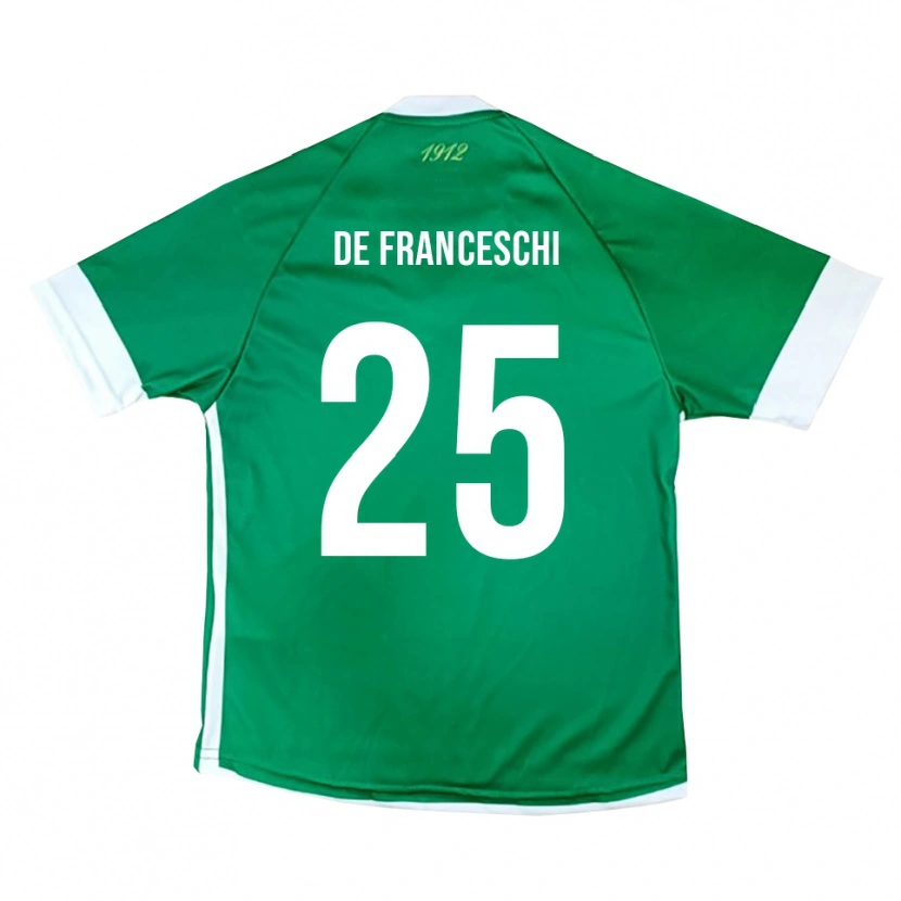 Danxen Dětské Edoardo De Franceschi #25 Zeleno-Bílá Domů Hráčské Dresy 2025/26 Dres