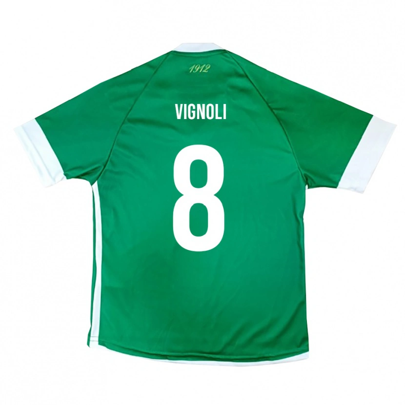 Danxen Dětské Matteo Vignoli #8 Zeleno-Bílá Domů Hráčské Dresy 2025/26 Dres