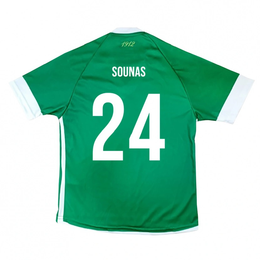Danxen Dětské Dimitrios Sounas #24 Zeleno-Bílá Domů Hráčské Dresy 2025/26 Dres
