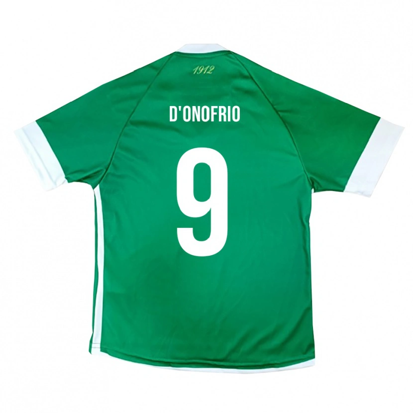 Danxen Dětské Saverio D'onofrio #9 Zeleno-Bílá Domů Hráčské Dresy 2025/26 Dres