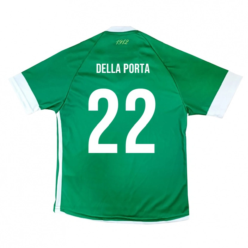Danxen Dětské Simone Della Porta #22 Zeleno-Bílá Domů Hráčské Dresy 2025/26 Dres