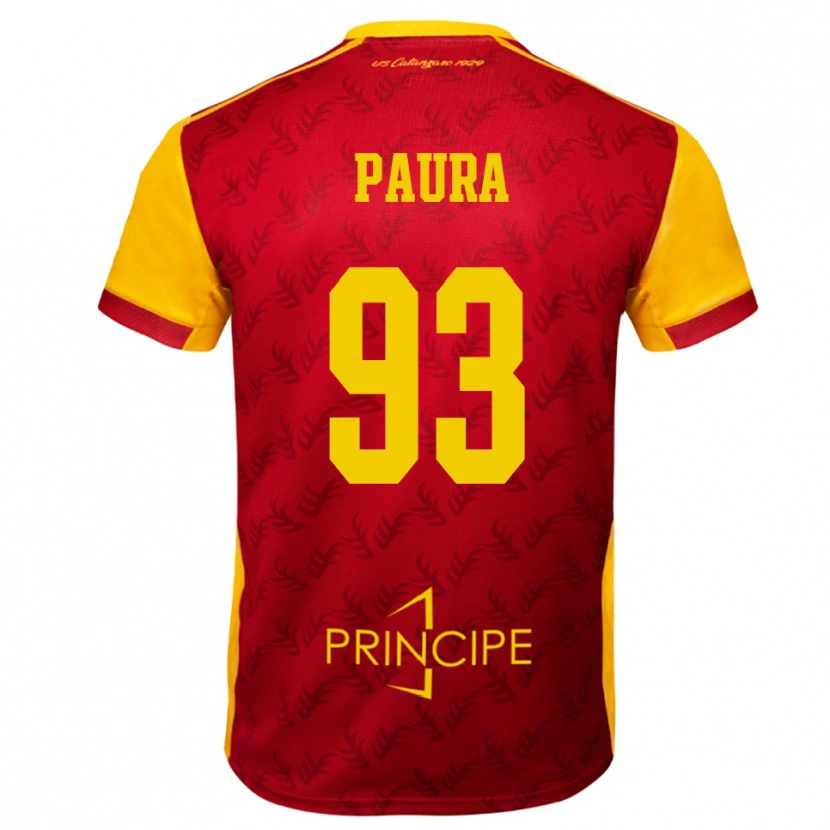 Danxen Dětské Mario Paura #93 Žlutočervená Domů Hráčské Dresy 2025/26 Dres