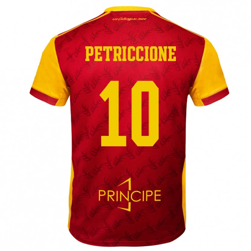 Danxen Dětské Jacopo Petriccione #10 Žlutočervená Domů Hráčské Dresy 2025/26 Dres