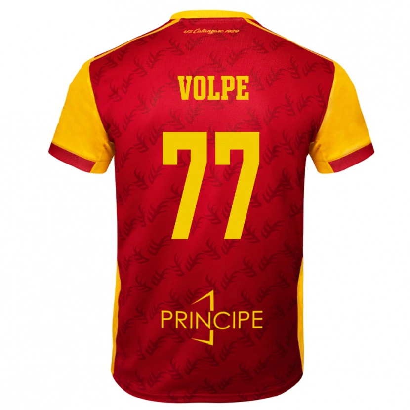 Danxen Dětské Giovanni Volpe #77 Žlutočervená Domů Hráčské Dresy 2025/26 Dres