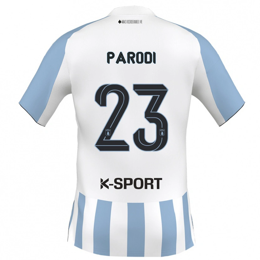 Danxen Dětské Luca Parodi #23 Bílá Nebeská Modrá Domů Hráčské Dresy 2025/26 Dres
