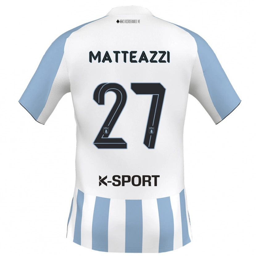 Danxen Dětské Ernesto Matteazzi #27 Bílá Nebeská Modrá Domů Hráčské Dresy 2025/26 Dres