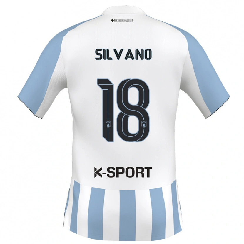 Danxen Dětské Matteo Silvano #18 Bílá Nebeská Modrá Domů Hráčské Dresy 2025/26 Dres