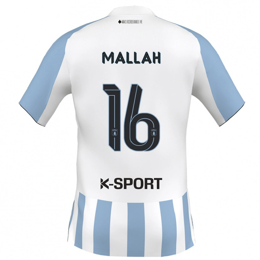 Danxen Dětské Rachid Mallah #16 Bílá Nebeská Modrá Domů Hráčské Dresy 2025/26 Dres