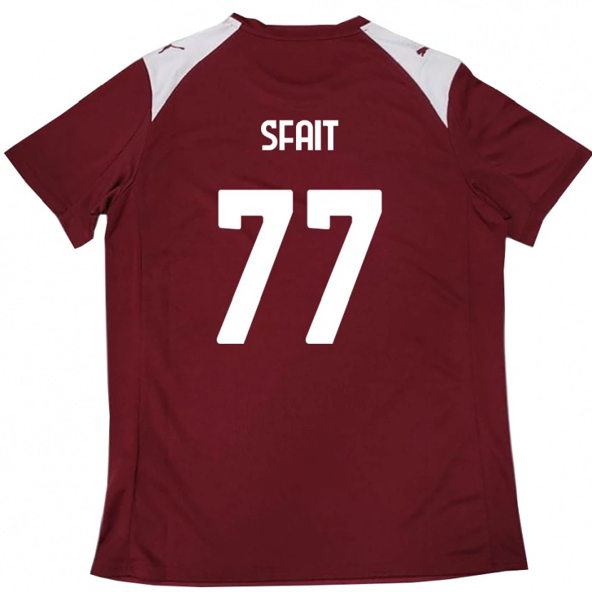 Danxen Dětské Andres Sfait #77 Vínová Bílá Domů Hráčské Dresy 2025/26 Dres