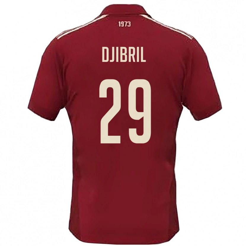 Danxen Dětské Akim Djibril #29 Vínová Bílá Domů Hráčské Dresy 2025/26 Dres