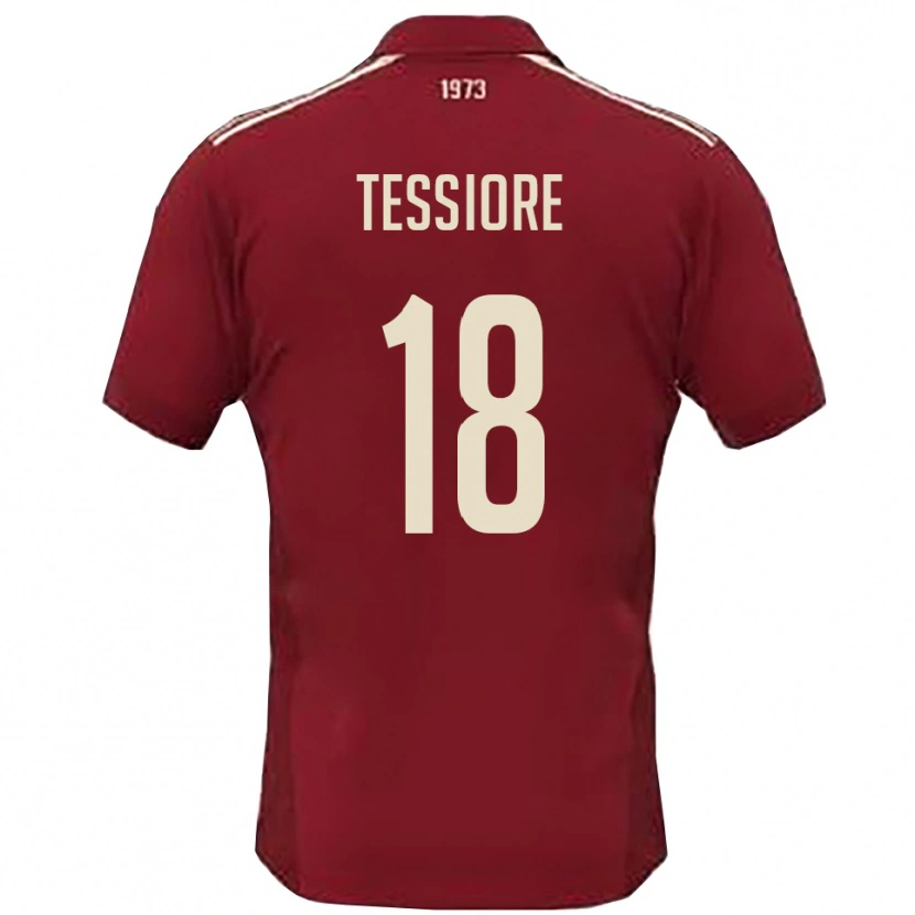 Danxen Dětské Andrea Tessiore #18 Vínová Bílá Domů Hráčské Dresy 2025/26 Dres