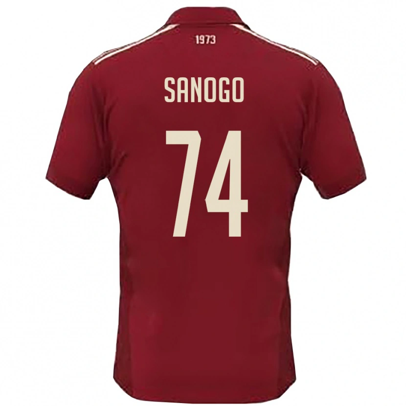 Danxen Dětské Ahmed Sanogo #74 Vínová Bílá Domů Hráčské Dresy 2025/26 Dres