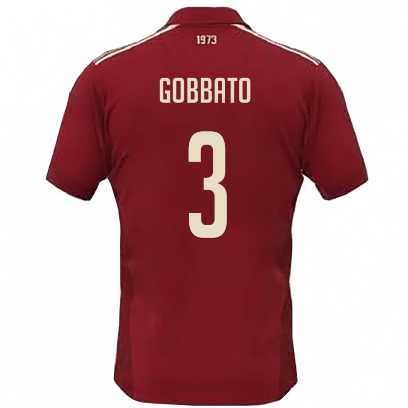 Danxen Dětské Michele Gobbato #3 Vínová Bílá Domů Hráčské Dresy 2025/26 Dres