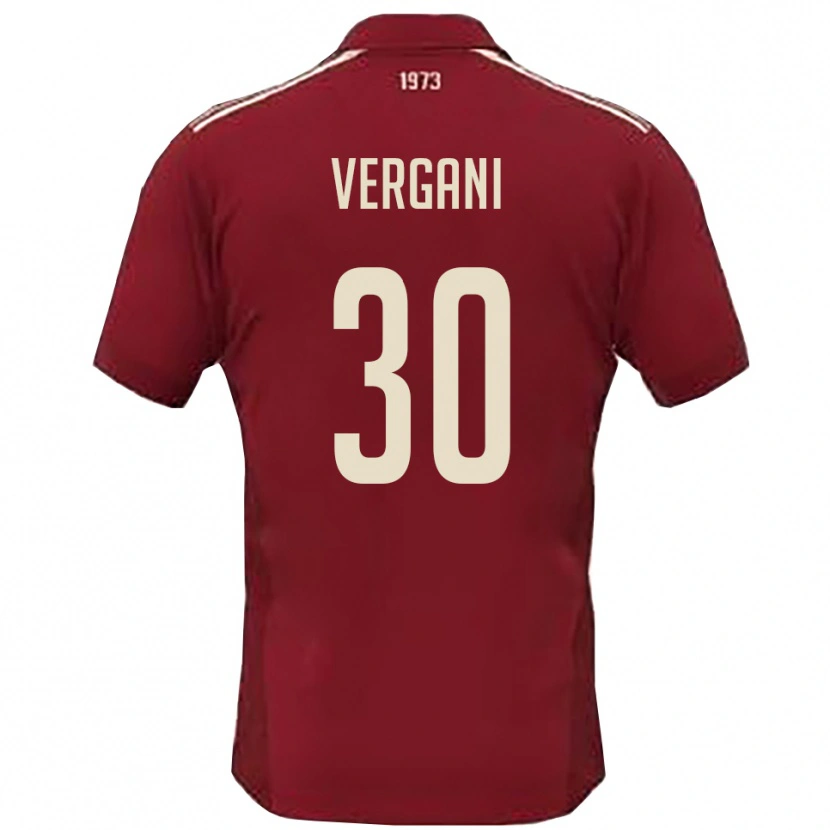 Danxen Dětské Mattia Vergani #30 Vínová Bílá Domů Hráčské Dresy 2025/26 Dres
