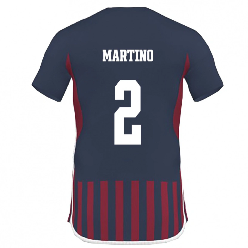 Danxen Dětské Simone Martino #2 Tmavě Modrá Červená Domů Hráčské Dresy 2025/26 Dres
