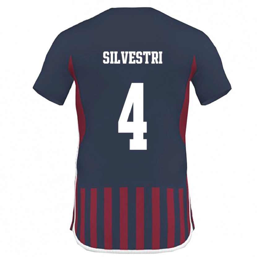 Danxen Dětské Thomas Silvestri #4 Tmavě Modrá Červená Domů Hráčské Dresy 2025/26 Dres