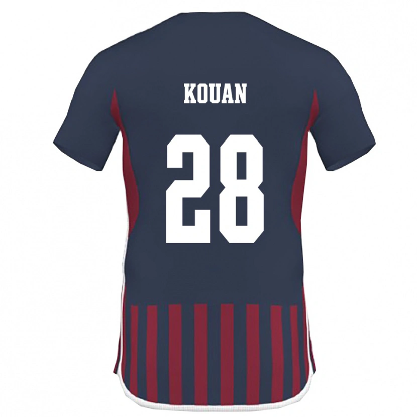 Danxen Dětské Christian Kouan #28 Tmavě Modrá Červená Domů Hráčské Dresy 2025/26 Dres
