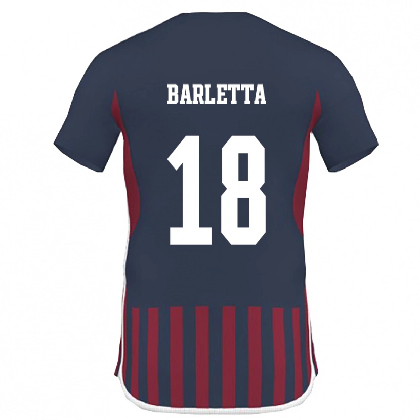 Danxen Dětské Emanuele Barletta #18 Tmavě Modrá Červená Domů Hráčské Dresy 2025/26 Dres