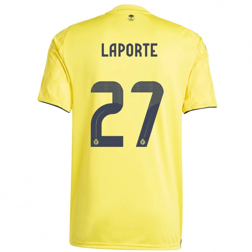 Danxen Dětské Aymeric Laporte #27 Žlutočerná Domů Hráčské Dresy 2025/26 Dres