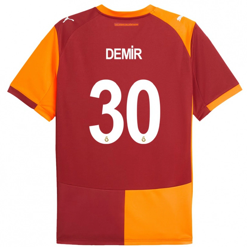 Danxen Dětské Yusuf Demir #30 Červeno-Oranžová Domů Hráčské Dresy 2025/26 Dres