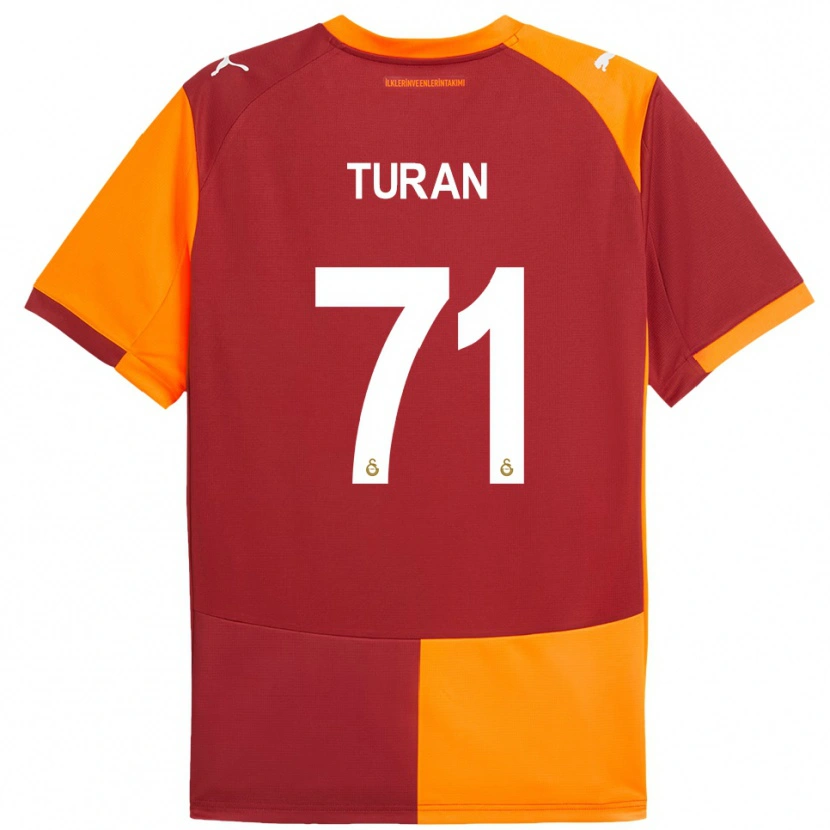 Danxen Dětské Hasan Turan #71 Červeno-Oranžová Domů Hráčské Dresy 2025/26 Dres