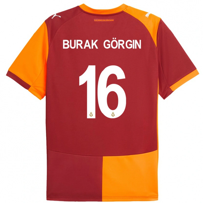 Danxen Dětské Muhammet Burak Görgin #16 Červeno-Oranžová Domů Hráčské Dresy 2025/26 Dres