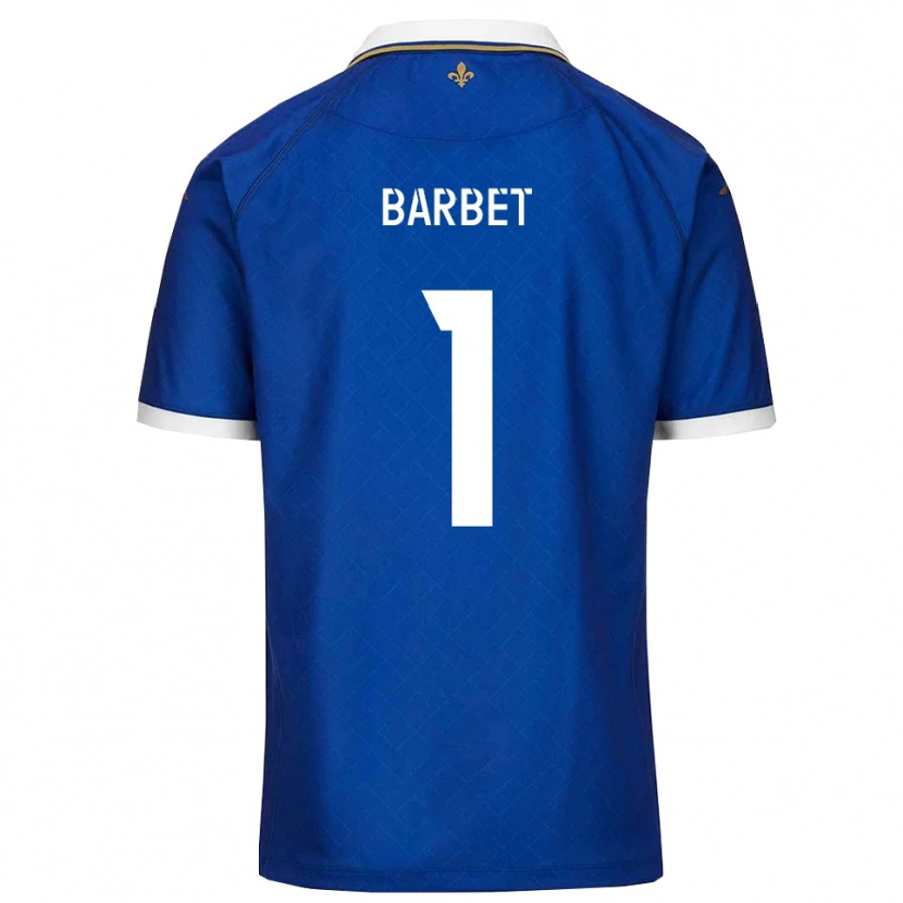 Danxen Dětské Hugo Barbet #1 Modrá Zlatá Domů Hráčské Dresy 2025/26 Dres
