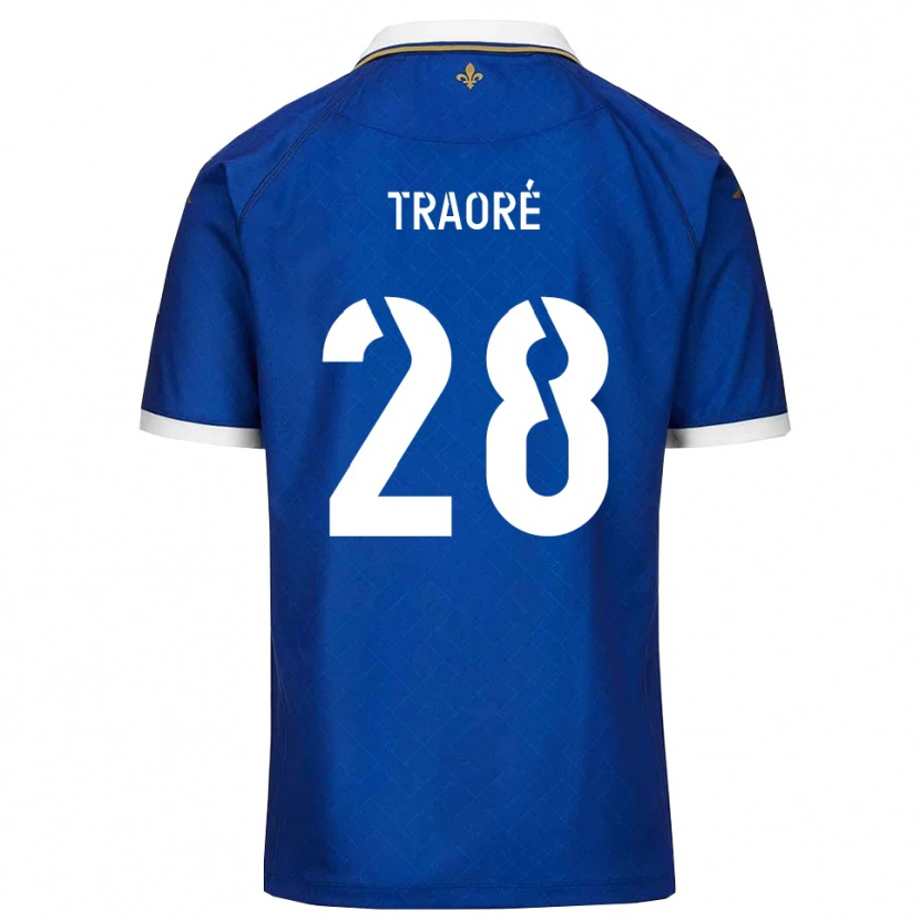 Danxen Dětské Soumaïla Traoré #28 Modrá Zlatá Domů Hráčské Dresy 2025/26 Dres