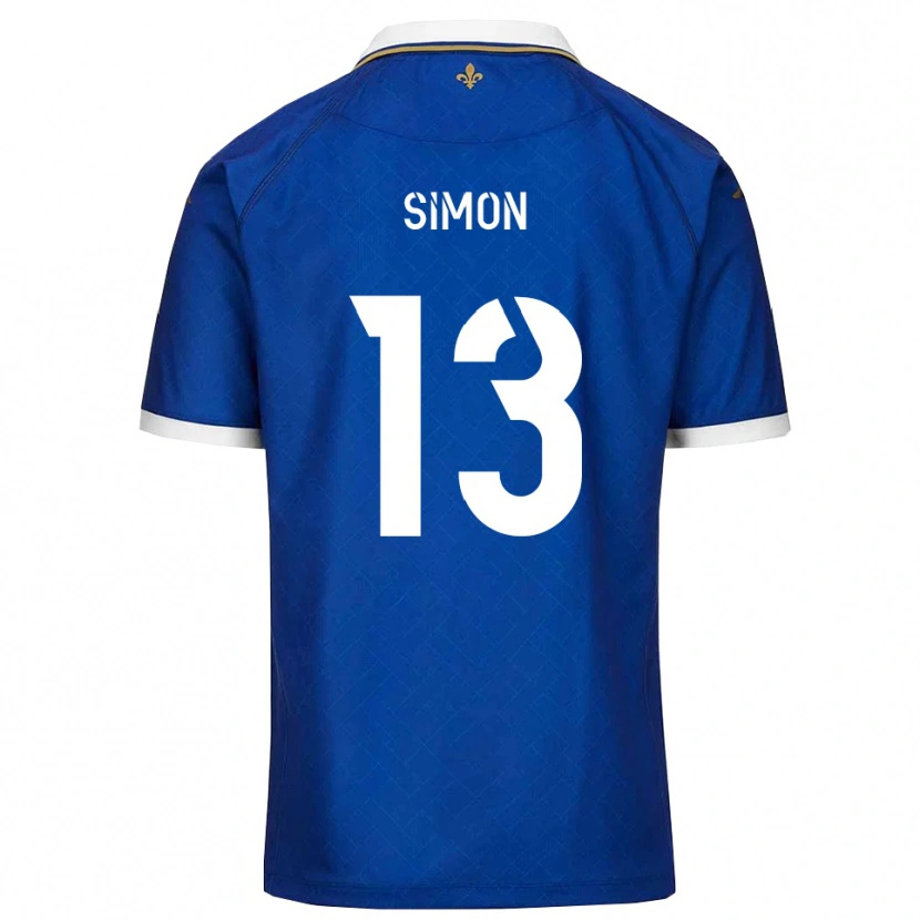 Danxen Dětské Elie Simon #13 Modrá Zlatá Domů Hráčské Dresy 2025/26 Dres