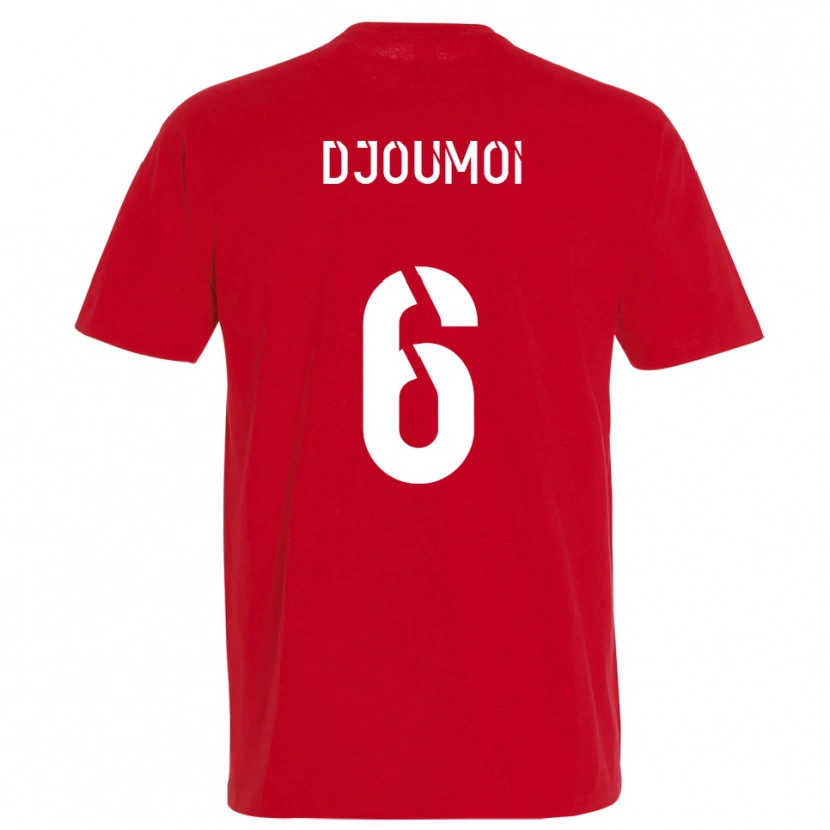 Danxen Dětské Mourade Djoumoi #6 Červená Žlutá Domů Hráčské Dresy 2025/26 Dres