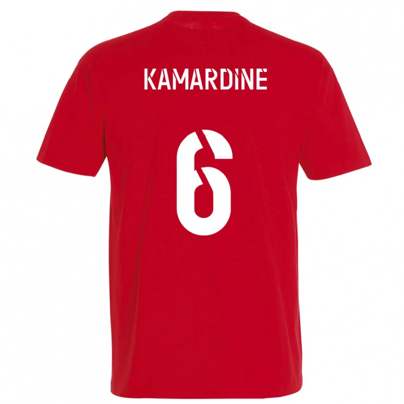 Danxen Dětské Mohamed Kamardine #6 Červená Žlutá Domů Hráčské Dresy 2025/26 Dres