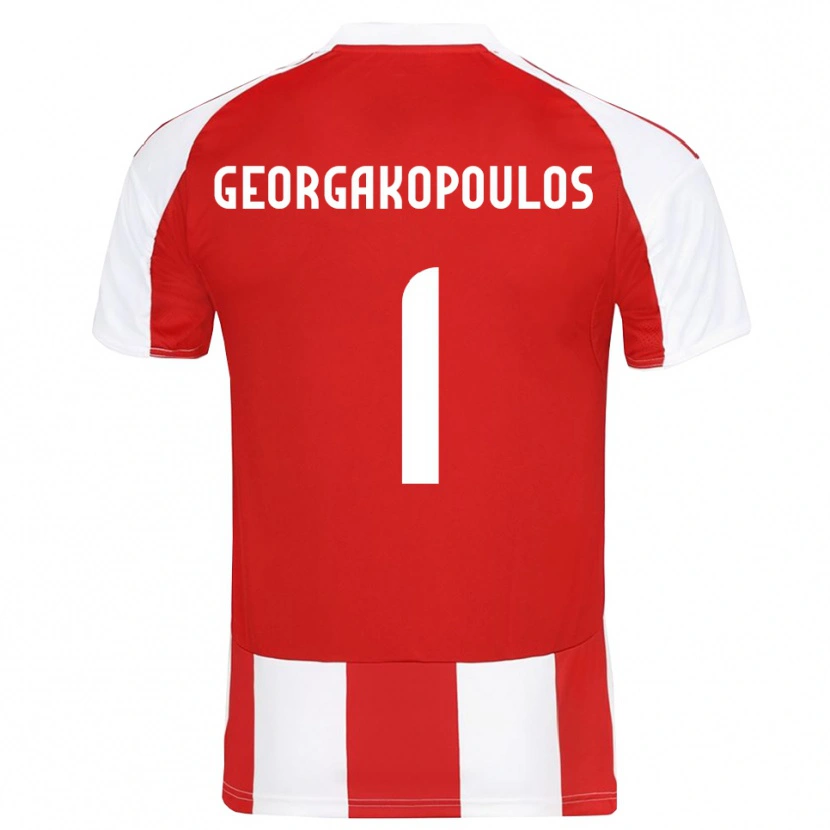 Danxen Dětské Iason Georgakopoulos #1 Červenobílá Domů Hráčské Dresy 2025/26 Dres