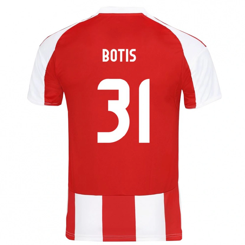 Danxen Dětské Nikolaos Botis #31 Červenobílá Domů Hráčské Dresy 2025/26 Dres